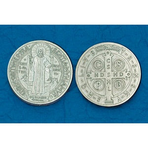 25-Pack - Religious Coin Token - St Benedict Pendant