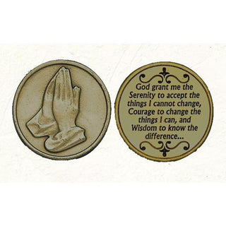 Brass-tone Serenity Prayer Token 25-pack