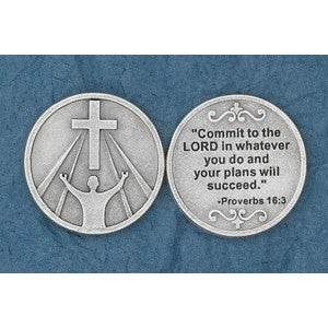 25-Pack - Commit to the Lord' (Proverbs 16:3) - Silver Plated