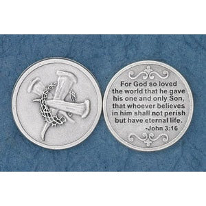 25-Pack - For God so loved the world (John 3:16) - Silver Plated