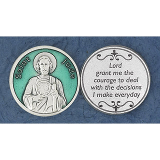 Bulk Green Enameled St. Jude Token