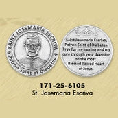 25-Pack - Healing Saints Tokens - Saint Dymphna- patron saint of Stress, Anxiety and Mental Health - Silver Plated