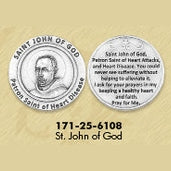 25-Pack - Healing Saints Tokens - Saint Gerard- patron saint of Fertility Issues - Silver Plated
