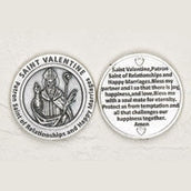 25-Pack - Healing Saints Tokens - Saint Valentine - Silver Plated
