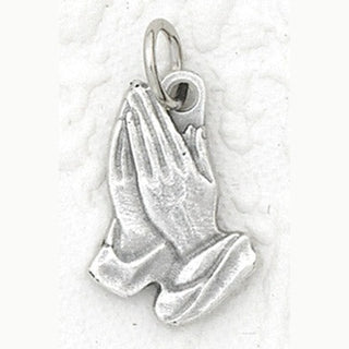 25-Pack - Praying Hands Charm- Silver Plated