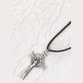 12-Pack - Celtic Cross Pendant on Black Cord