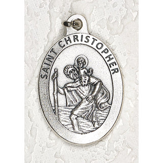 Bulk Saint Christopher Double Sided Medals - 1-1/2 Inch