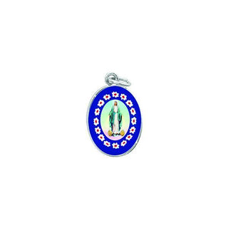 Silver-tone Murano Style Medal - Lady of Grace 25-pack