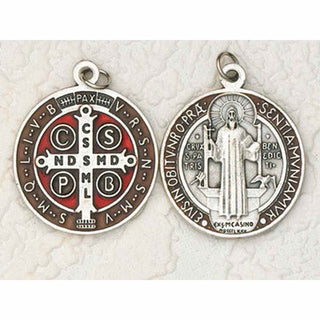 6-Pack - 1-1/4 Inch Brown Enameled St Benedict Pendant