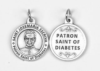 25-Pack - Healing Saints 3/4 inch Pendant with Saint Josemaria Escriva - Patron Saint of Diabetes