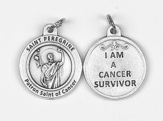 25-Pack - Healing Saints 3/4 inch Pendant with Saint Peregrine - Patron Saint of Cancer