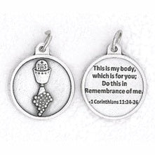 25-Pack - 3/4 inch Silver Plated Chalice Pendant with Prayer on back