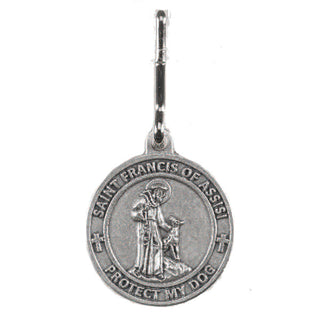 6-pack - 1 inch Saint Francis Pet Dog Medal with Clasp