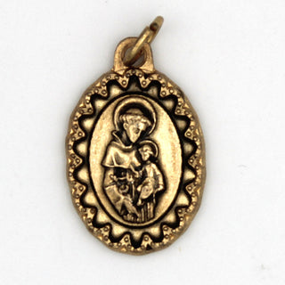 Bulk Saint Anthony - Antique Gold Tone Deluxe Medalss 1"