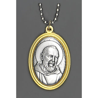 6-pack - Auto Jewelry - Two Tone Saint Pio
