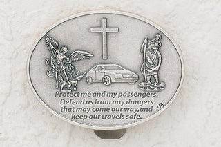 3-Pack - Visor- with Saint Michael and Saint Christopher- "Protect me and my Passengers"
