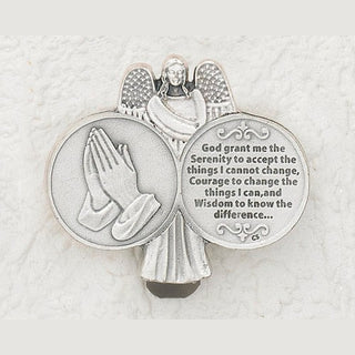 3-Pack - Serenity Prayer Visor Clip with Praying Hands Visor Clip