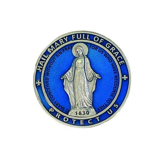 Miraculous Medal Blue Enamel Visor Clip 3-pack