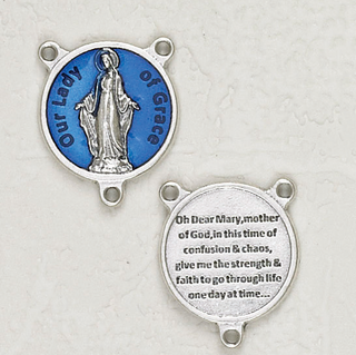 Bulk 3/4 inch Blue Enameled Center- Lady of Grace