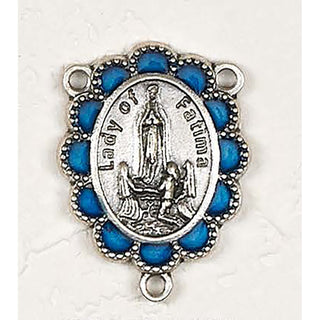 Bulk Enameled Our Lady of Fatima Silver toned Rosary Center