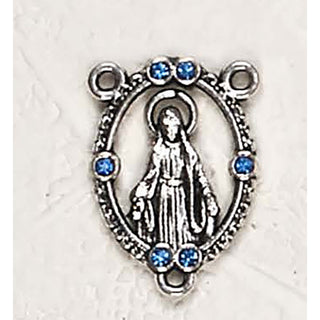 Bulk Miraculous Centerpiece 3/4 inch with Strass- Light Blue.