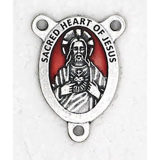 Bulk Sacred Heart of Jesus Enameled Rosary Center
