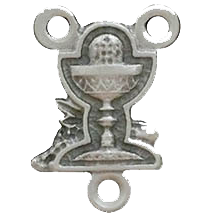 Bulk Silver Tone 3/4 Inch Chalice Rosary Center