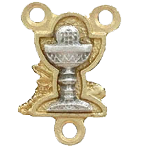 Bulk Silver/gold Tone 3/4 Inch Chalice Rosary Center