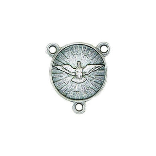 Silver-tone Rosary Center - Holy Spirit 25-pack