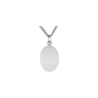 Sterling Silver 12x9 mm Oval St. Christopher 18" Necklace
