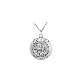 Sterling Silver Saint Michael Pendant with Chain