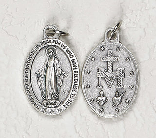 Silver Miraculous Medals 25-pack