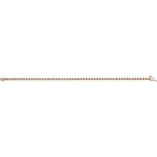 18K Rose 2 1/4 CTW Natural Diamond Line 7 1/4" Bracelet