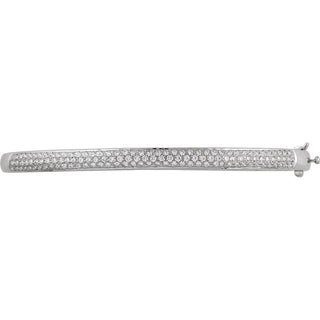 14K White 1 CTW Natural Diamond PavÃ© 7" Bracelet