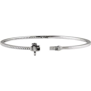 14K White 1/2 CTW Natural Diamond PavÃ© 7" Bracelet