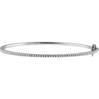 14K White 1/2 CTW Natural Diamond PavÃ© 7" Bracelet