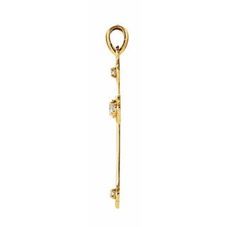 14K Yellow 1/5 CTW Natural Diamond Cross Pendant
