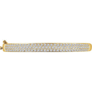 14K Yellow 3 CTW Natural Diamond PavÃ© Bangle 7" Bracelet