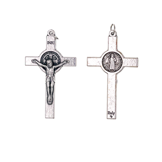 Bulk Wearable Silver-Tone St. Benedict Crucifix