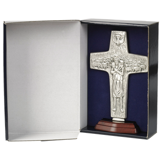 8-inch Limited Edition Premium Pope Francis Cross on Base in Box