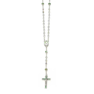 Green Czech Crystal Multi Faceted 5mm Rosaries