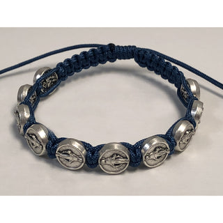 4-pack - Lady of Grace- Blue Slipknot Adjustable Bracelet