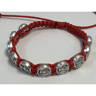 4-pack - Divine Mercy- Red- Slipknot Adjustable Bracelet