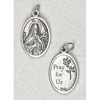 25-Pack - 3/4 inch Rose Enamel St Therese of Lisieux Pendant