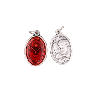 Bulk 3/4 inch Red Enamel Holy Spirit / Holy Family Medals