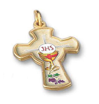 Bulk 2 Inch First Holy Communion Gold Tone Cross