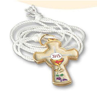 4-pack - 2 Inch Holy Spirit Gold Tone Cross With Cord