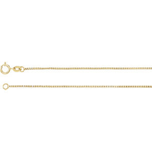 24-inch Box Chain with Spring Ring - 14K Yellow Gold