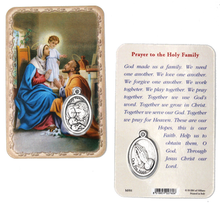 Bulk Prayer Card with Holy Family Medals