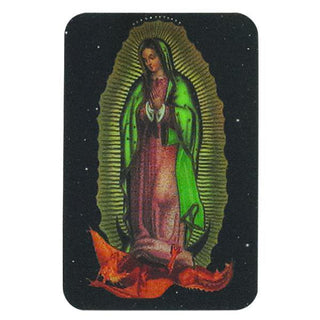 Holographic 3D Prayer Card - Lady of Guadalupe 25-pack
